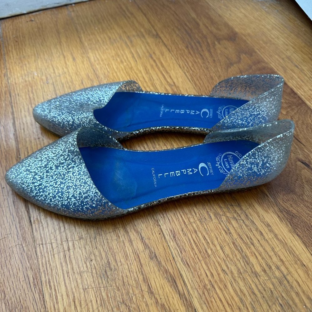 Jeffrey Campbell - Jelly shoes with silver glitter - Size 6